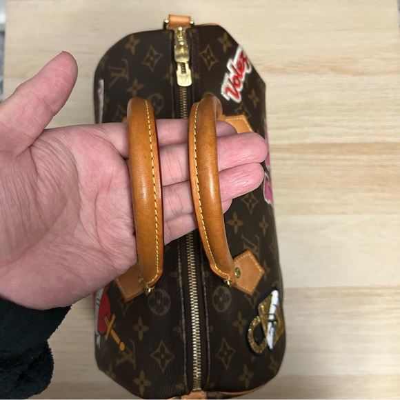 Authentic Louis Vuitton Speedy Bandouliere 30 Patches Limited Edition Bag M43989 - Picture 9 of 16